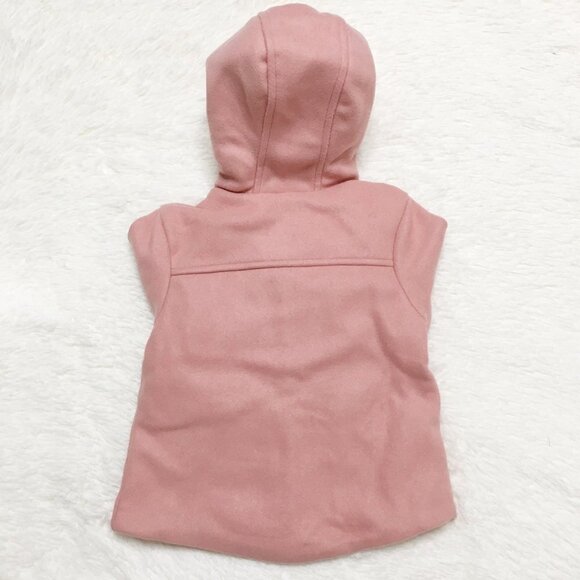 OLD NAVY Pink Winter Soft-Brushed Hooded Pea Coat Sherpa Fleece Lined Jacket 24M - Picture 4 of 8